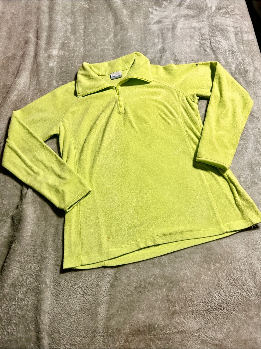 Columbia Women's Lime Green Fleece Turtleneck Pullover